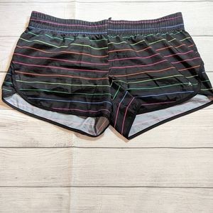 DANSKIN Striped Active Wear Shorts - Sz XL